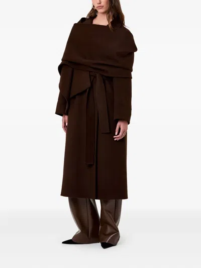 Nicholas Candice Belted Coat In Brown