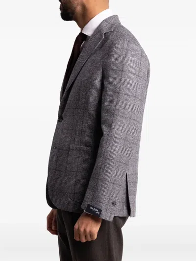 Barba Napoli Easy Checked Blazer In Gray