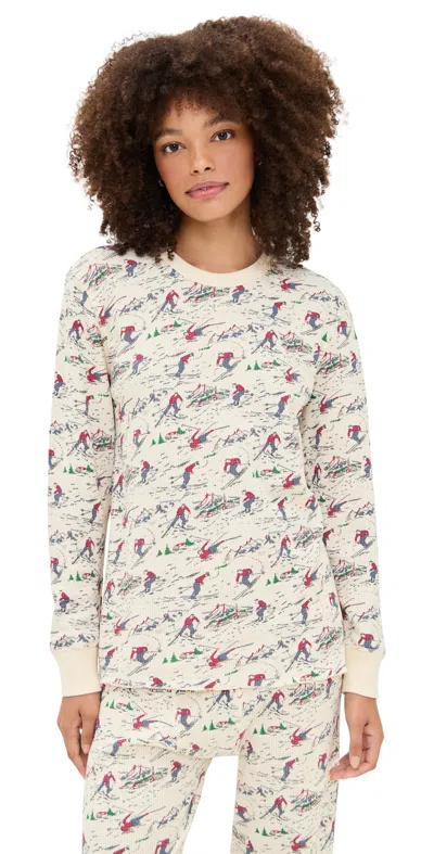 The Great Outdoors The Classic Crew Thermal Slopeside Print In Neutral