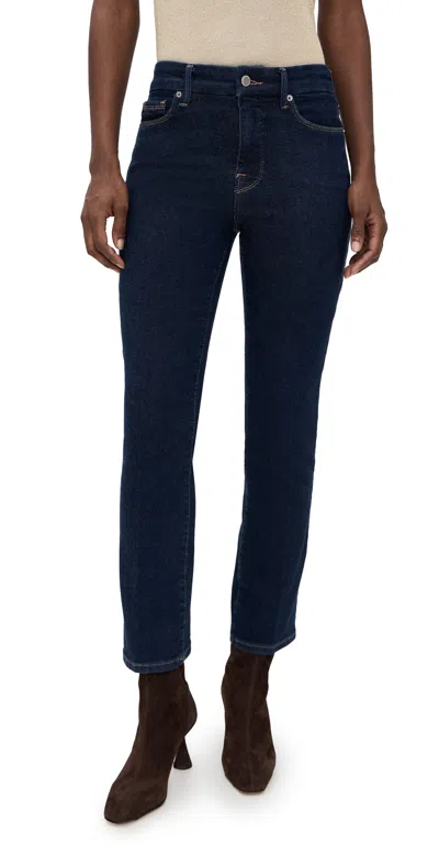 Good American Good Legs Straight Jeans Indigo983 In Blue