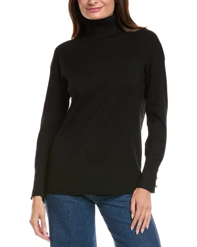 Metric Knits Turtleneck Tunic In Black