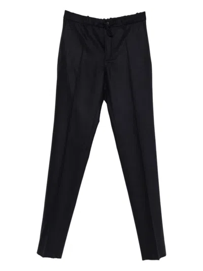 Incotex Classic Tailored Straight Leg Trousers In Black