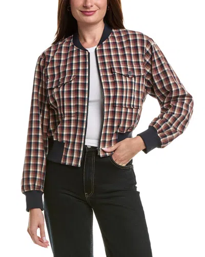 Kenneth Cole Cropped Bomber Jacket In Black