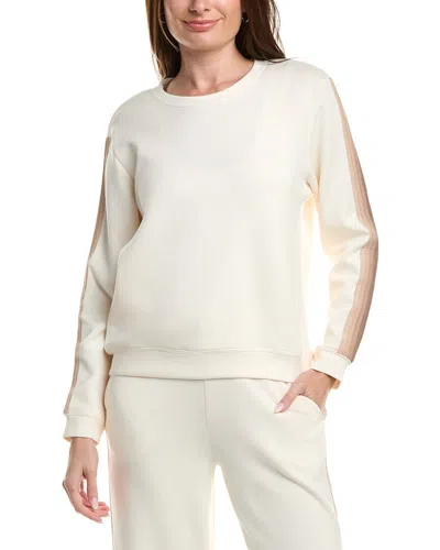 Vintage Havana Cloud Fleece Sweatshirt In White