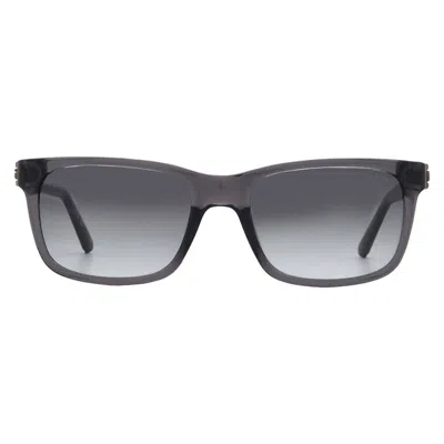 Guess Smoke Gradient Rectangular Men's Sunglasses Gu00066 20b 55 In Gray