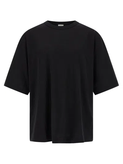 Dries Van Noten Essential Black T-shirt Crafted From Premium Cotton In Black