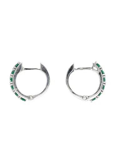 Emanuele Bicocchi Earring Pair Zircone Clear In Green