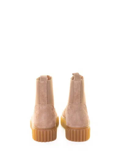 Voile Blanche Suede Platform Boots In Brown