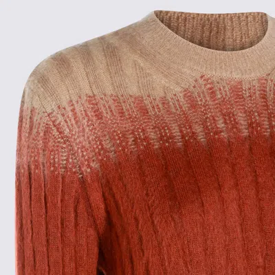 Fendi Gradient Mohair And Wool Fitted Jumper Clothing In Multi