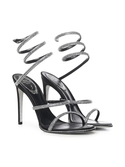 René Caovilla Cleo 105 Sandals In Black