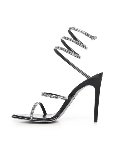 René Caovilla Cleo 105 Sandals In Black