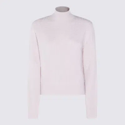 Fendi Women Powder Pink Stretch Wool Blend Sweater In Neutral