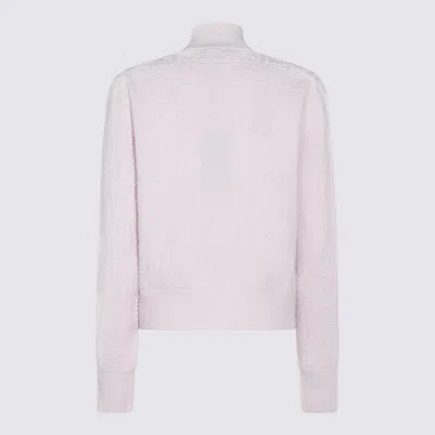 Fendi Women Powder Pink Stretch Wool Blend Sweater In Neutral