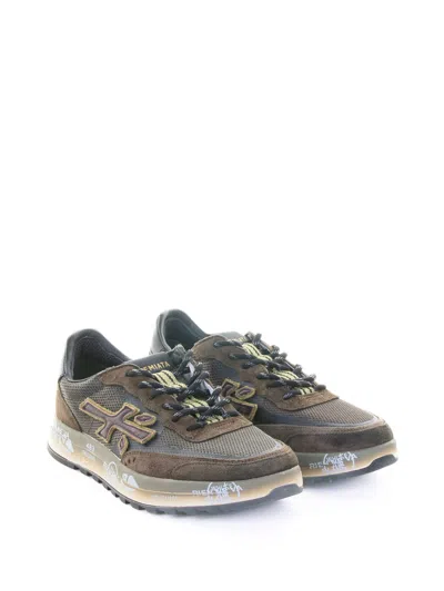 Premiata Nous 7731 Mesh Suede Sneakers In Multi
