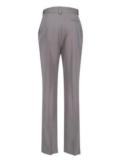 Calvin Klein Straight Leg Trousers With Belt Loops And Pockets In Gray