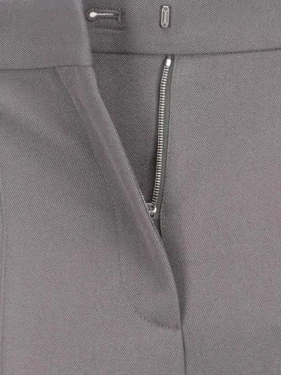 Calvin Klein Straight Leg Trousers With Belt Loops And Pockets In Gray