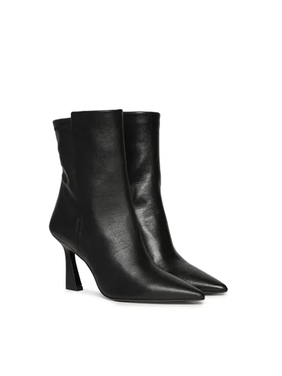Stuart Weitzman 5050 Vinnie Leather Ankle Boots In Black