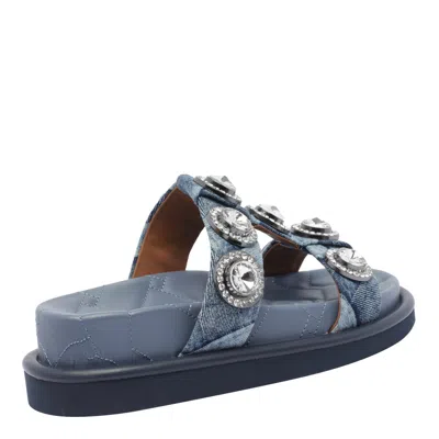 Kurt Geiger Orson Crystal Sandals In Blue