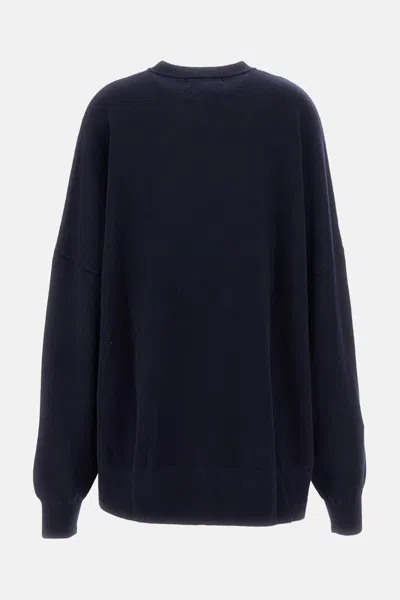 Extreme Cashmere Tes Long-sleeved Minimalist Pullover Sweater In Blue