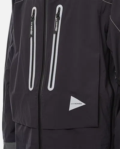 And Wander Pertex Shield Rain Jacket In Black