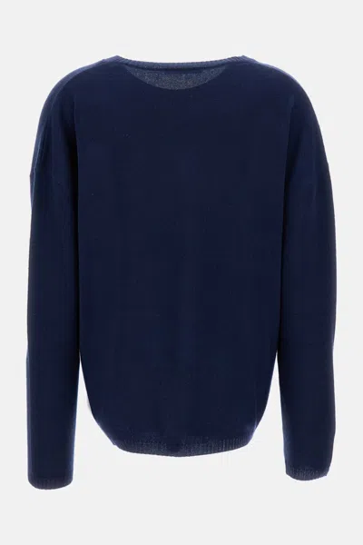 Stefano Mortari V Neck Pullover In Blue