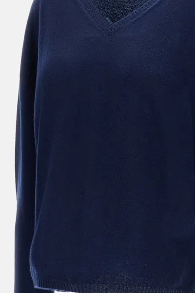 Stefano Mortari V Neck Pullover In Blue