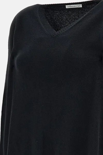 Stefano Mortari V Neck Pullover In Black