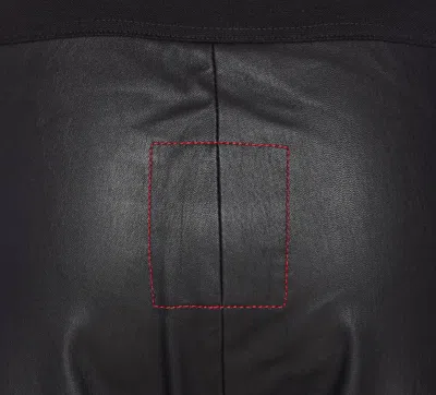 Uma Wang Stretch Leather Trousers Seam Detailing In Black