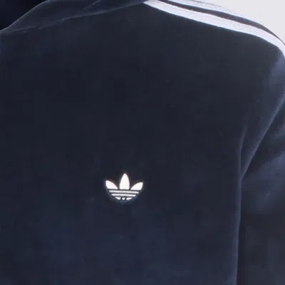 Adidas Originals By Wales Bonner Navy Cotton Wb Velour Tj Sweatshirt In Blue