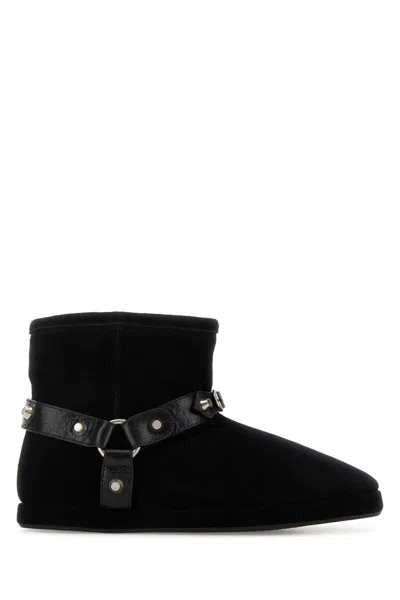 Balenciaga Women Leather And Wool Alaska Soft Bootie Boots In Multi