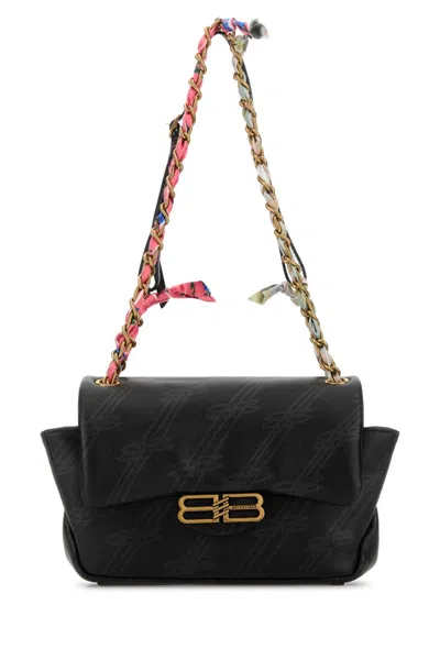 Balenciaga Printed Leather Mini Darling Shoulder Bag In Black