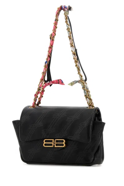 Balenciaga Printed Leather Mini Darling Shoulder Bag In Black