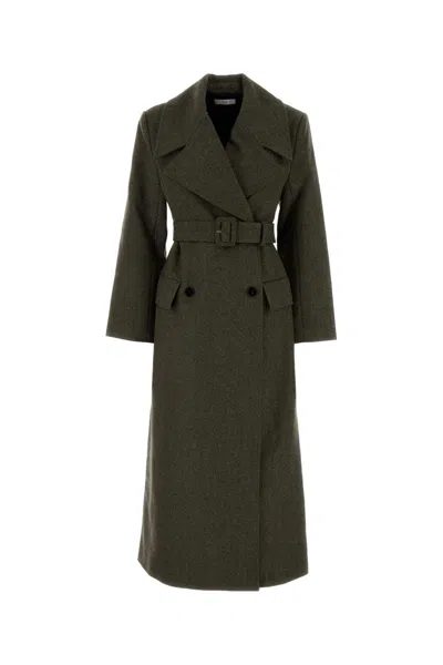 Co Melange Sage Green Wool At In Brown