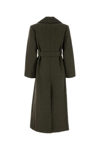 Co Melange Sage Green Wool At In Brown