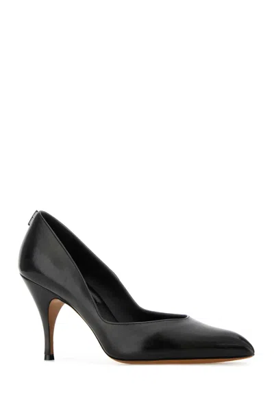 Miu Miu Stylish Leather Pumps Featuring Pointed Toe And Stiletto In Black