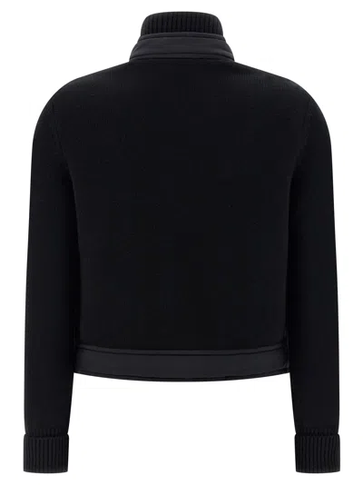 Moncler Tricot Cardigan In Black