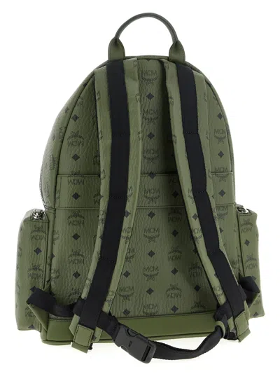 Mcm Medium Stark Visetos Monogram Backpack In Green