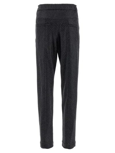 Isabel Marant Trousers With Pleated Front And Pockets In Black