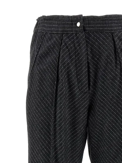 Isabel Marant Trousers With Pleated Front And Pockets In Black