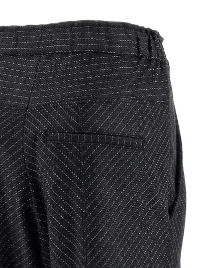 Isabel Marant Trousers With Pleated Front And Pockets In Black