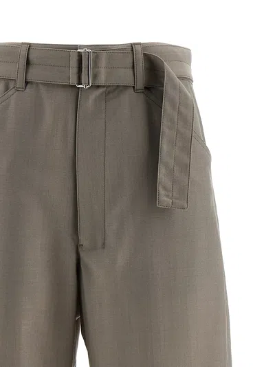 Lemaire Curved Tailored Pants In Gray
