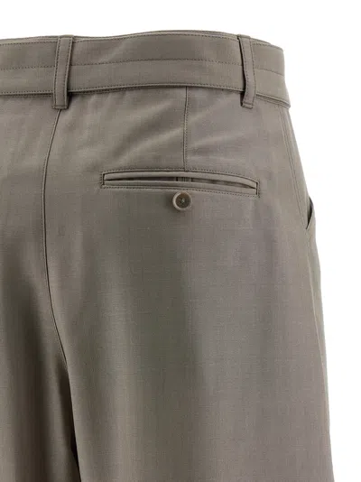 Lemaire Curved Tailored Pants In Gray