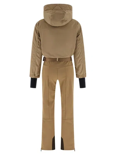 Moncler Insulated Ski Overall Featuring Adjustable Elements In Multi