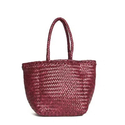 Dragon Diffusion Grace Basket Bag, Small In Burgundy