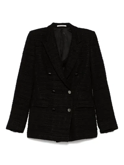 Tagliatore Tailored Black Blazer With Double-breasted Design In Black