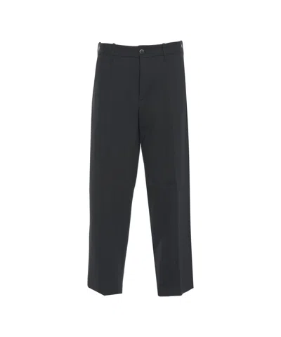 Nine In The Morning Tailored Black Trousers With Pressed Pleats And Refined Finish In Black