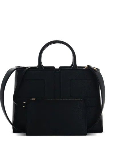 Elisabetta Franchi Structured Black Handbag With Versatile Carrying Options In Black