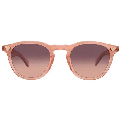 Garrett Leight Glco X Andre Saraiva Sun New Gradient Oval Ladies Sunglasses 2082 Pst/newg 46 In Pink
