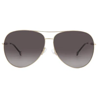 Carolina Herrera Brown Gradient Pilot Ladies Sunglasses Ch 0034/s 0j5g/ha 64 In Gold