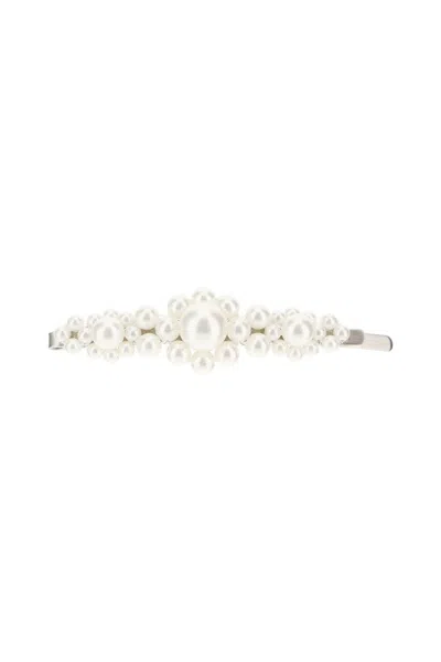 Simone Rocha Large Flower Hair Clip - Pearl - Beige In Neutral